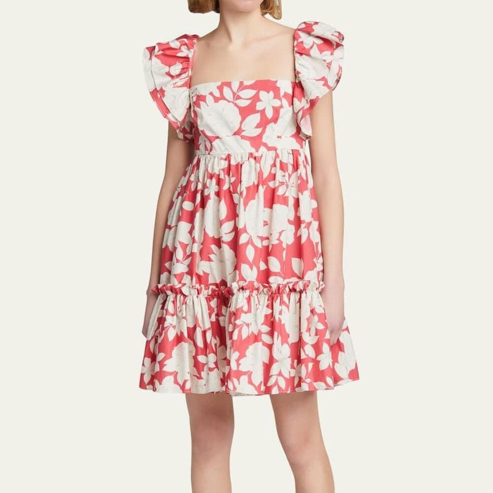 Cara Cara Empire Waist Floral Poplin Mini Dress